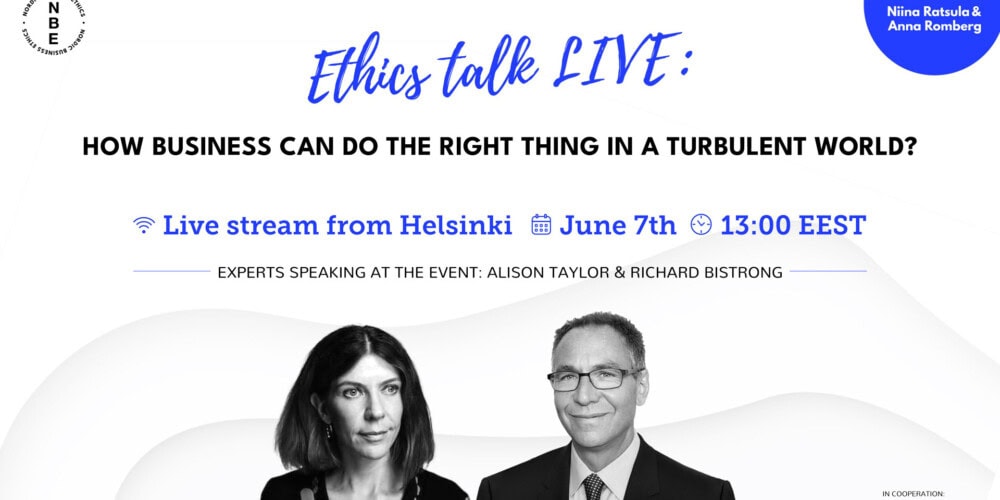 Recording available: EthicsTalk LIVE: How business can do the right thing in a turbulent world